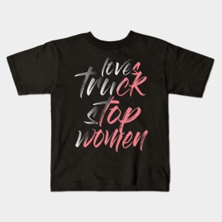 loves truck stop women Kids T-Shirt